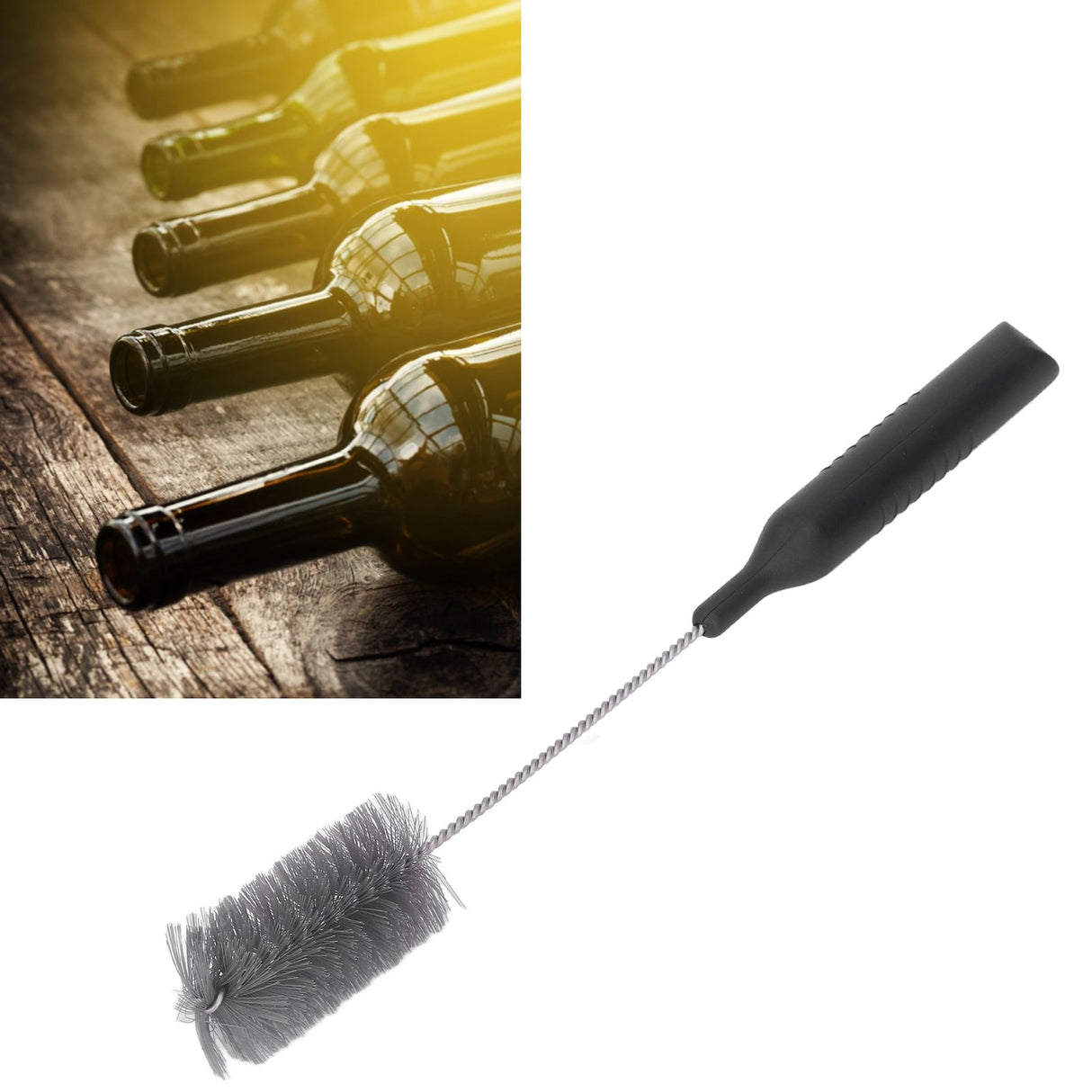 Washing Machine Cleaning Brush Bottle Cleaning Brush Flexible Long Handle for Water Beer Wine Baby Bottles Pipe Tube
