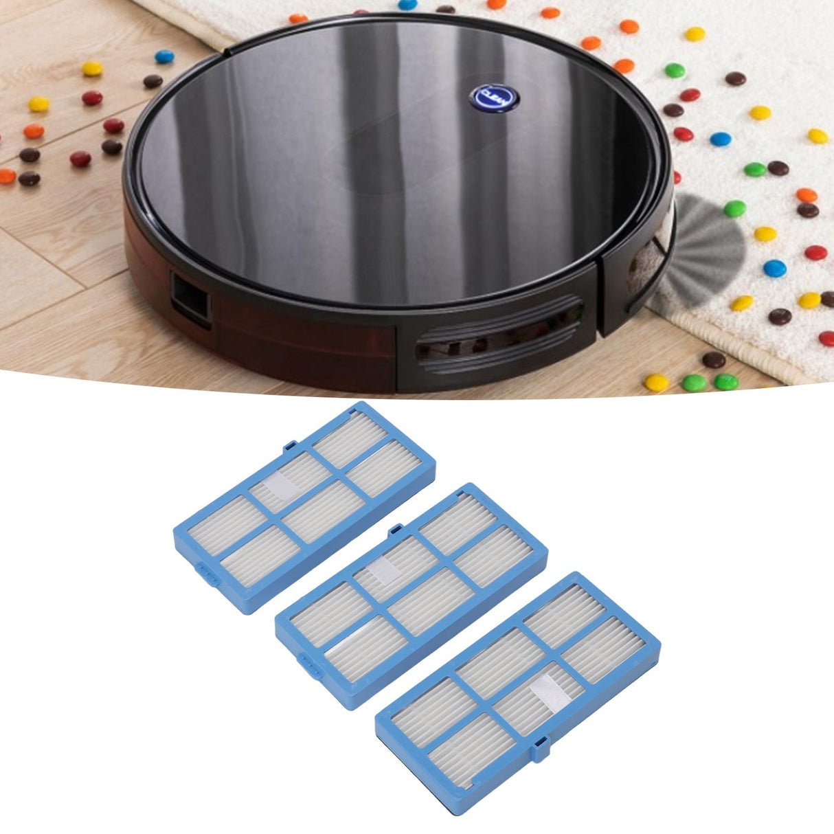6PCS Sweeper Filter Set High Efficiency Particulate Air Sweeper Filter Set for Bagotte BG600 Accessories