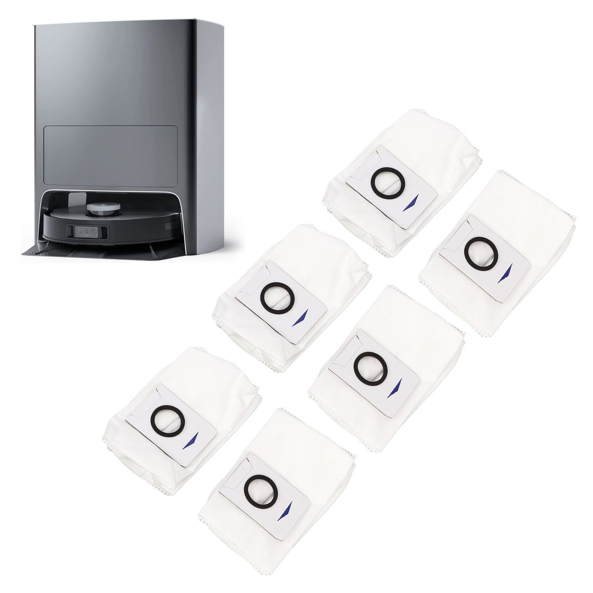 6pcs Vacuum Cleaner Dust Bags for DEEBOT X1 Omni Replaceable Dust Collection Bag Vacuum Cleaner Accessory