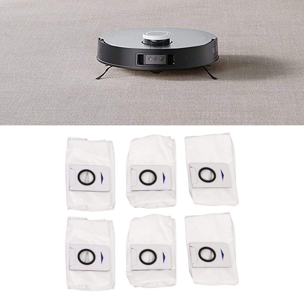 6pcs Vacuum Cleaner Dust Bags for DEEBOT X1 Omni Replaceable Dust Collection Bag Vacuum Cleaner Accessory