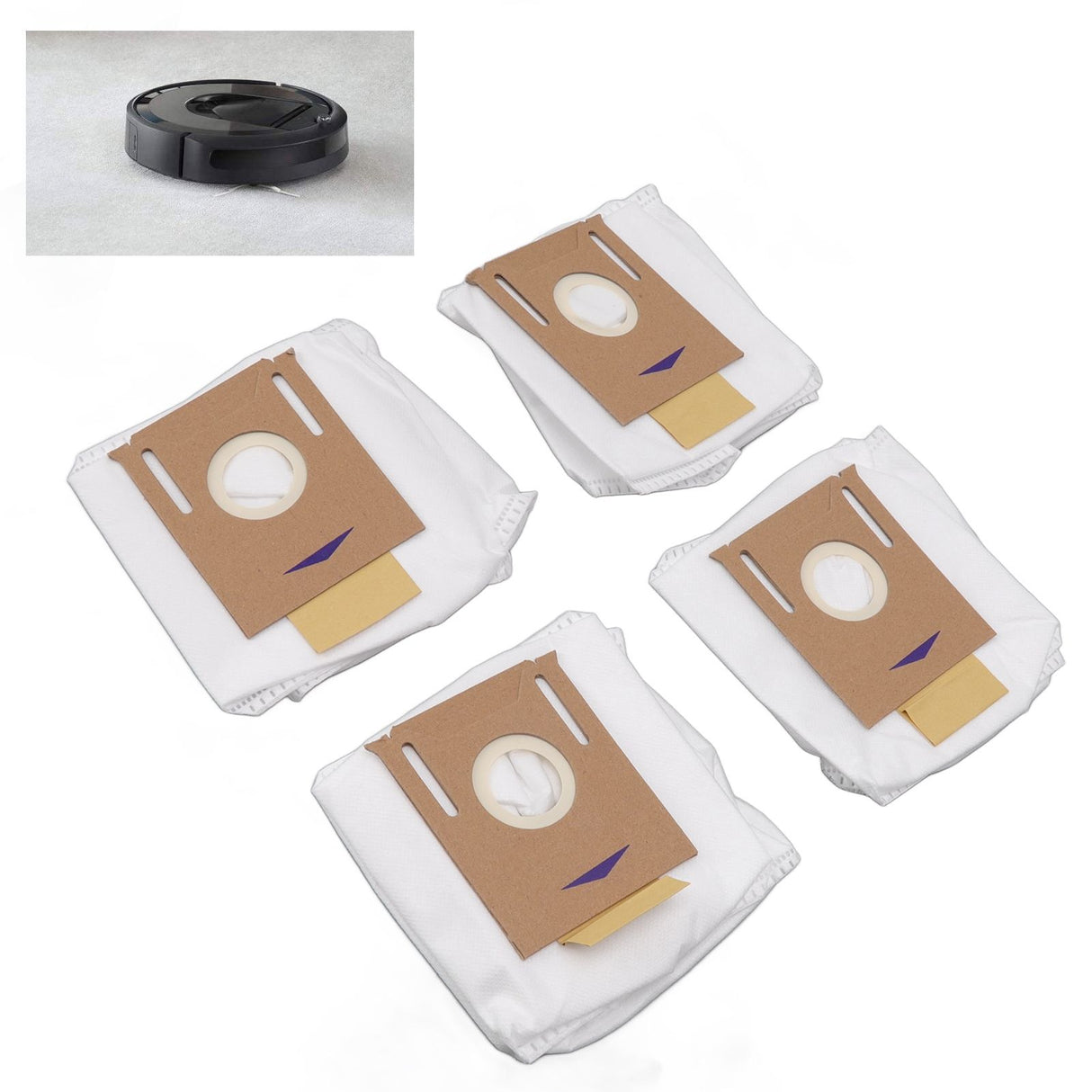 4PCS Sweeper Dust Bag High Efficiency Particulate Air Vacuum Cleaner Dust Bag Replacement for T8aivi Cleaning