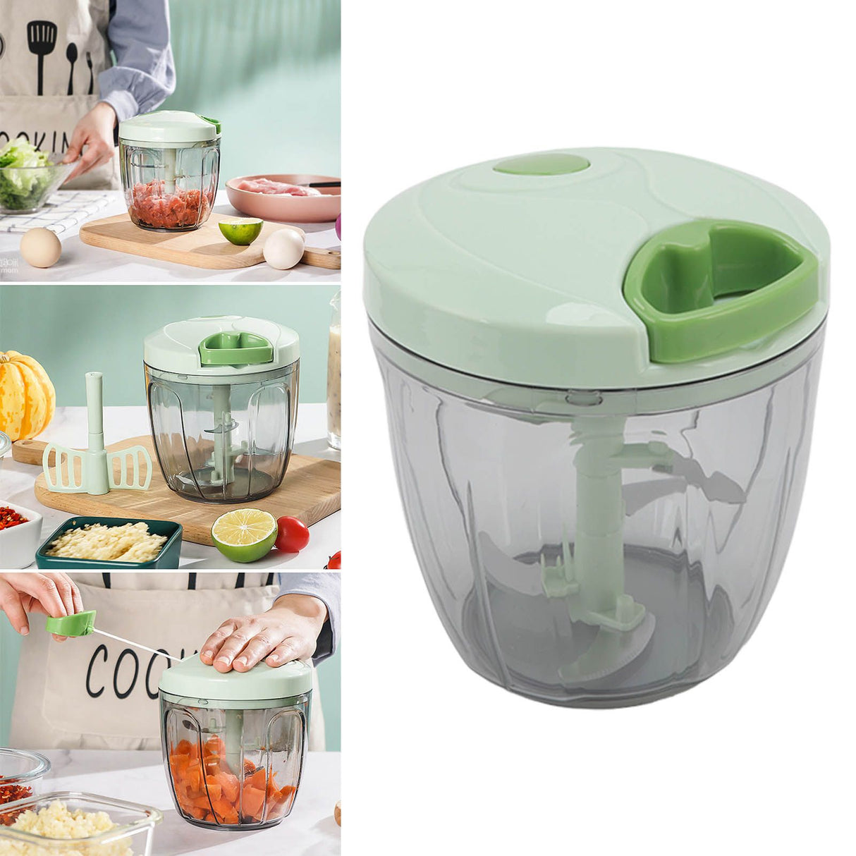 Manual Meat Grinder Multifunction Handheld Vegetable Chopper Stainless Steel Garlic Mincer for Kitchen