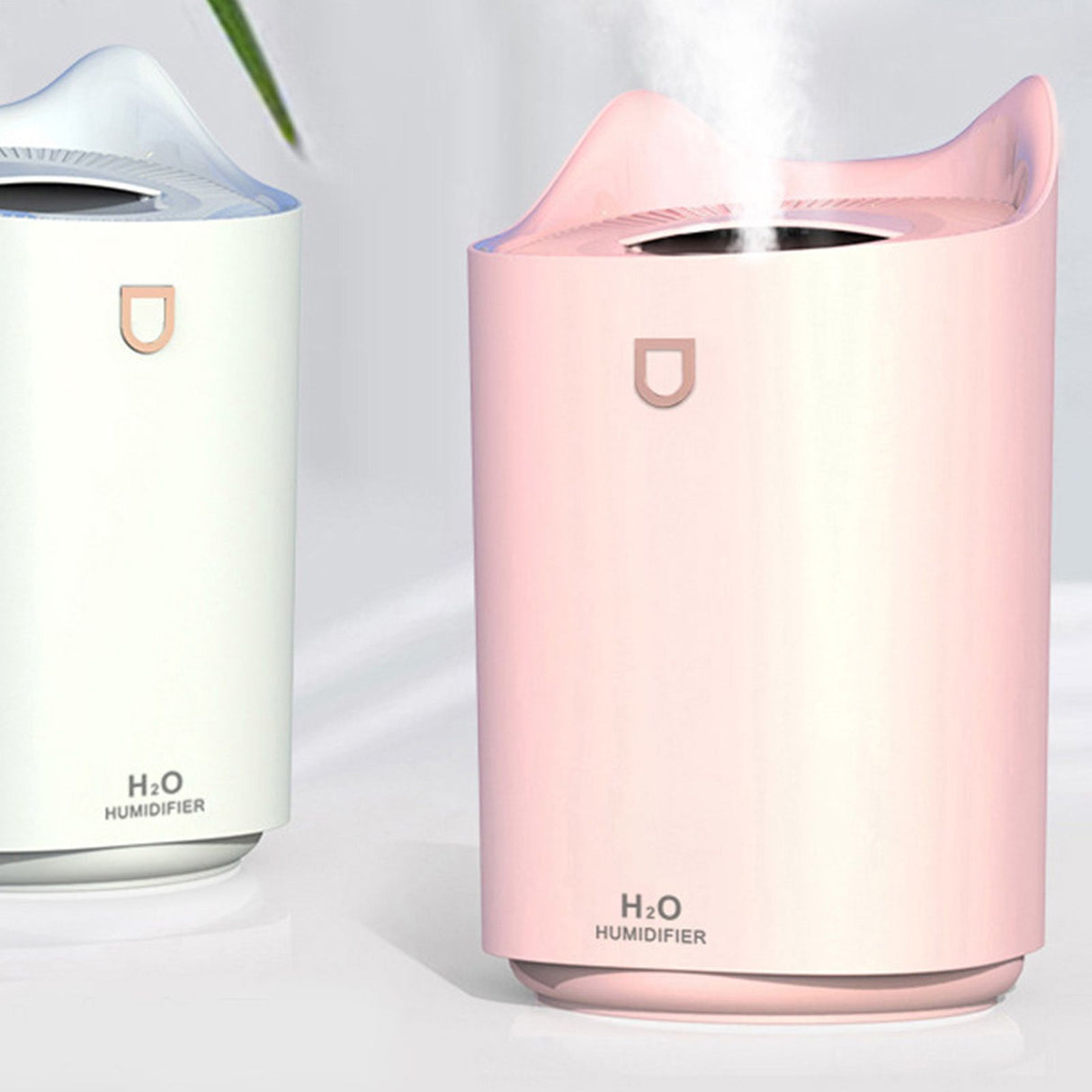2L Air Humidifier USB Deep Hydration Fine Spout Multifunction Desk Humidifier Ambient Light for Office Pink