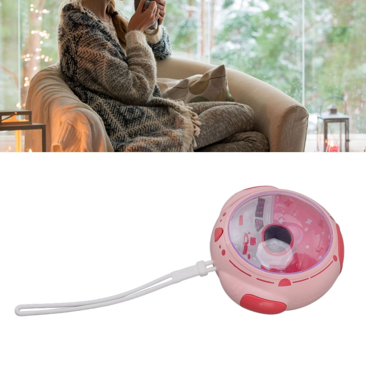 Hand Warmer 3600mAh USB Rechargeable Night Light Function Portable Hand Warmer for Winter Outdoor