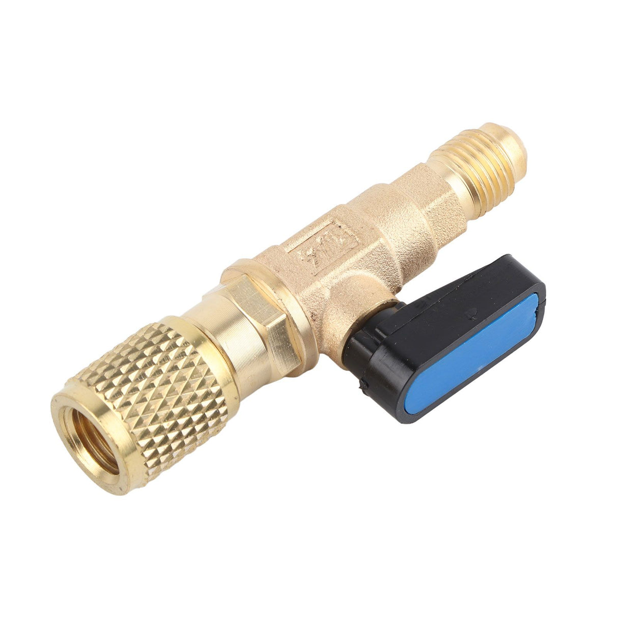 AC Air Conditioning Refrigeration Valve Refrigerant Liquid Hose Ball Valve Adapter Yellow