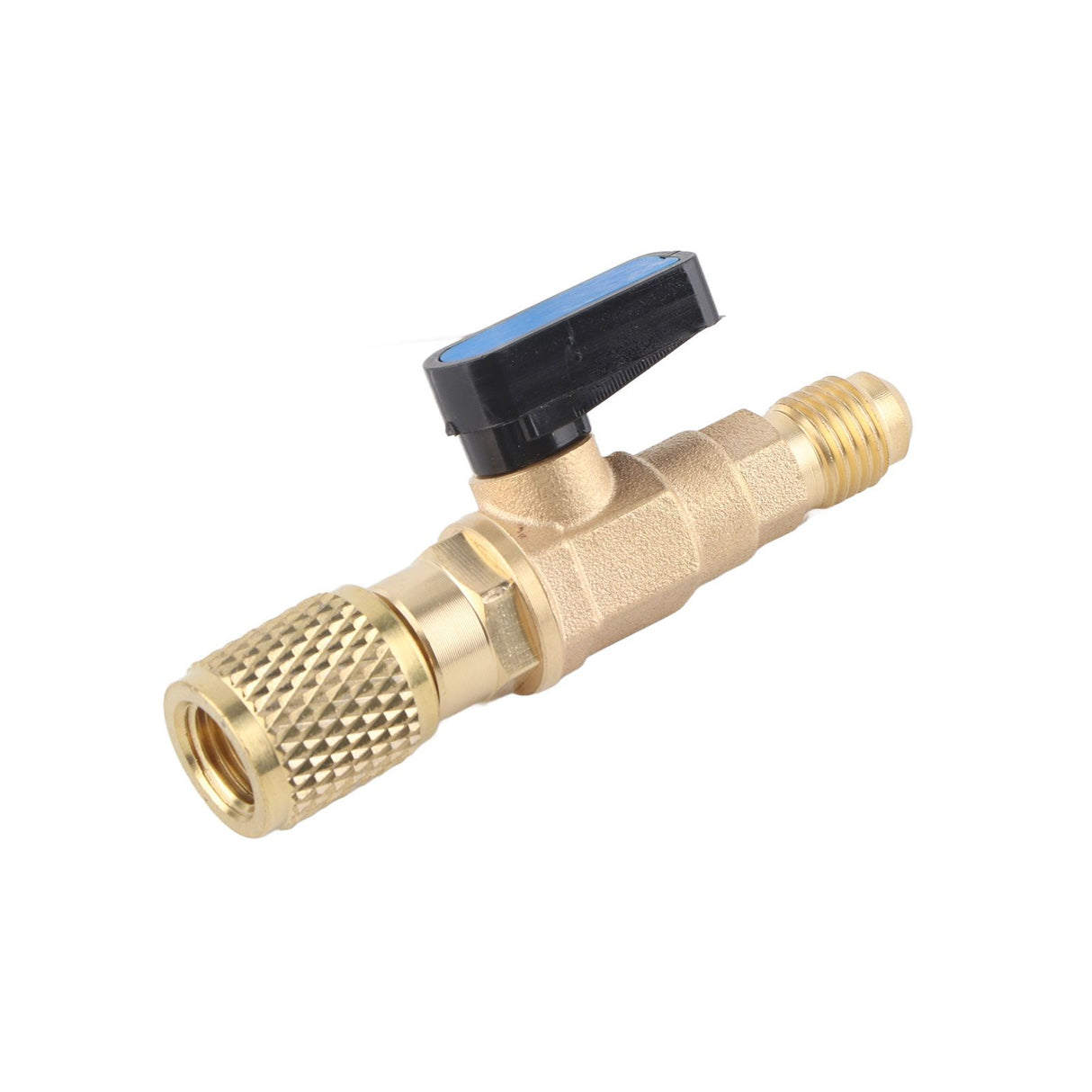 AC Air Conditioning Refrigeration Valve Refrigerant Liquid Hose Ball Valve Adapter Yellow