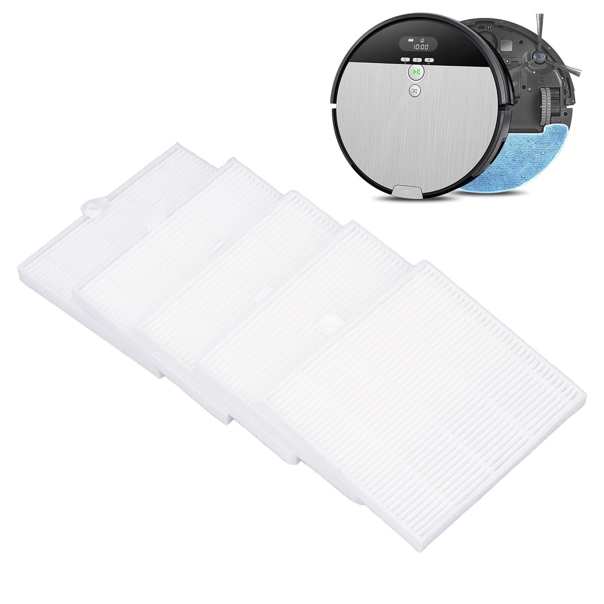 5 PCS Sweeper Replacement Filters for ILIFE A7 V80 V8s Sweeping Robot Filter Accessories