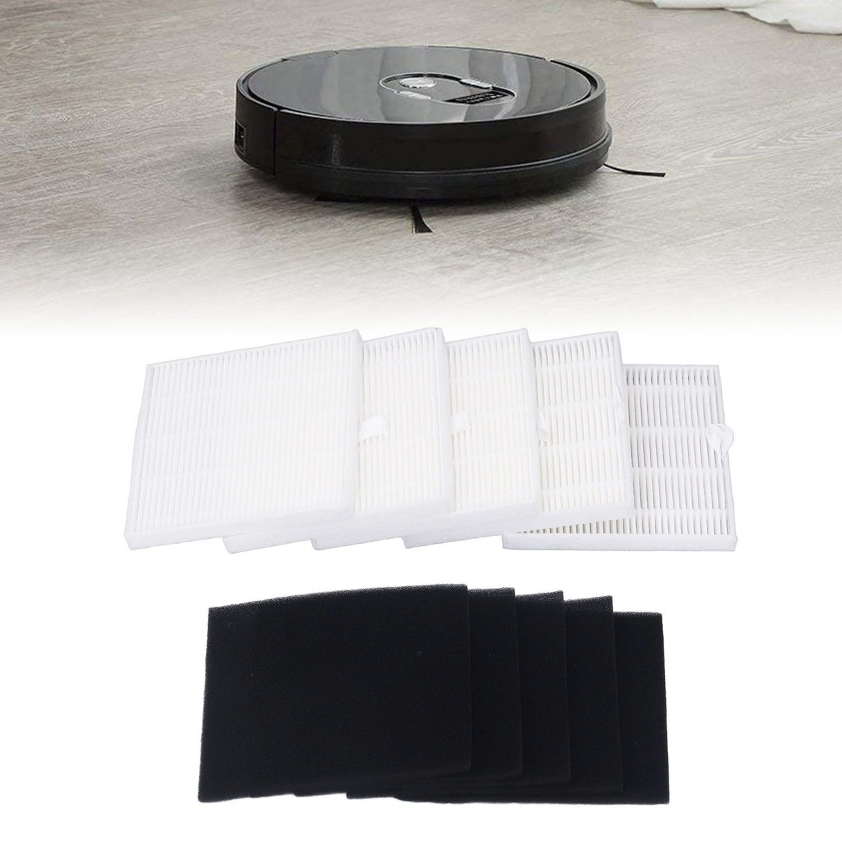 5 PCS Sweeper Replacement Filters for ILIFE A7 V80 V8s Sweeping Robot Filter Accessories