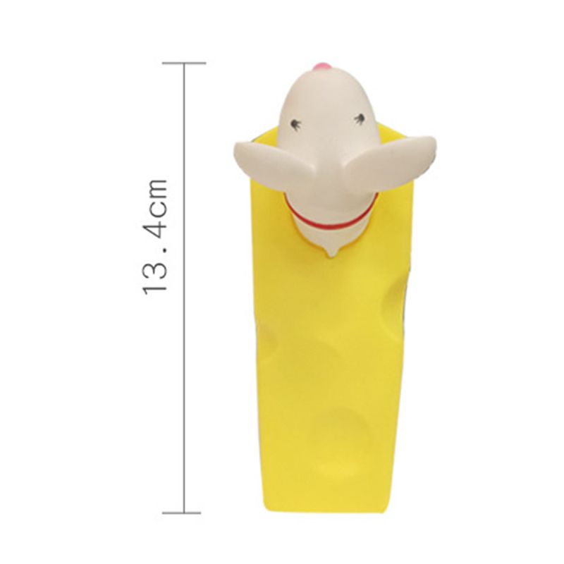 Cartoon Door Stopper Cute Animal Shaped Punch Free Decorative Door Wedge for Home Office White Mouse