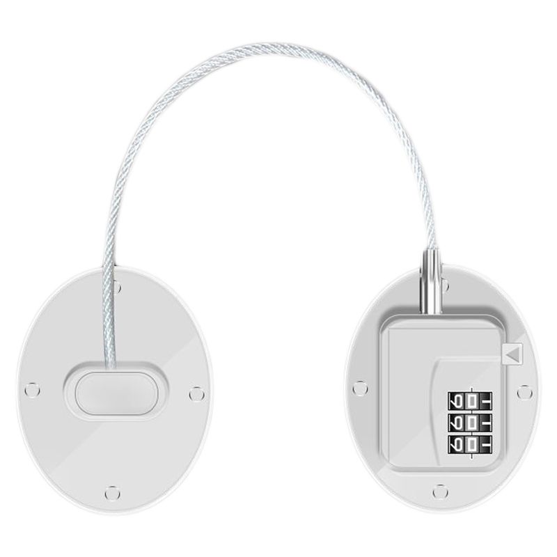 Refrigerator Lock Combination Design Strong Metal ABS Multifunction Freezer Lock for Cabinet Window Door FQ1 White