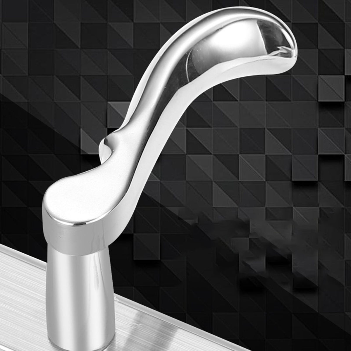 Stainless Steel Handle Door Lock Mechanical Magnetic Security Entry Lever Lock for Bedroom Hotel Balcony