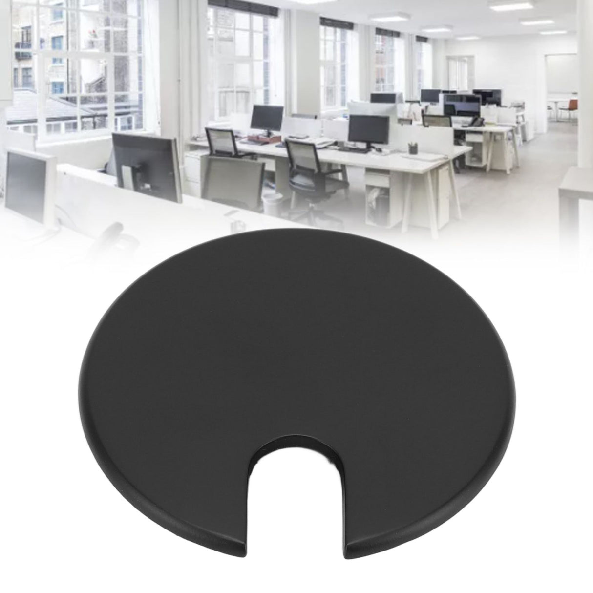 Countertop Cable Hole Cover Zinc Alloy Desk Cord Grommet Line Outlet Port Cover 60mm Opening