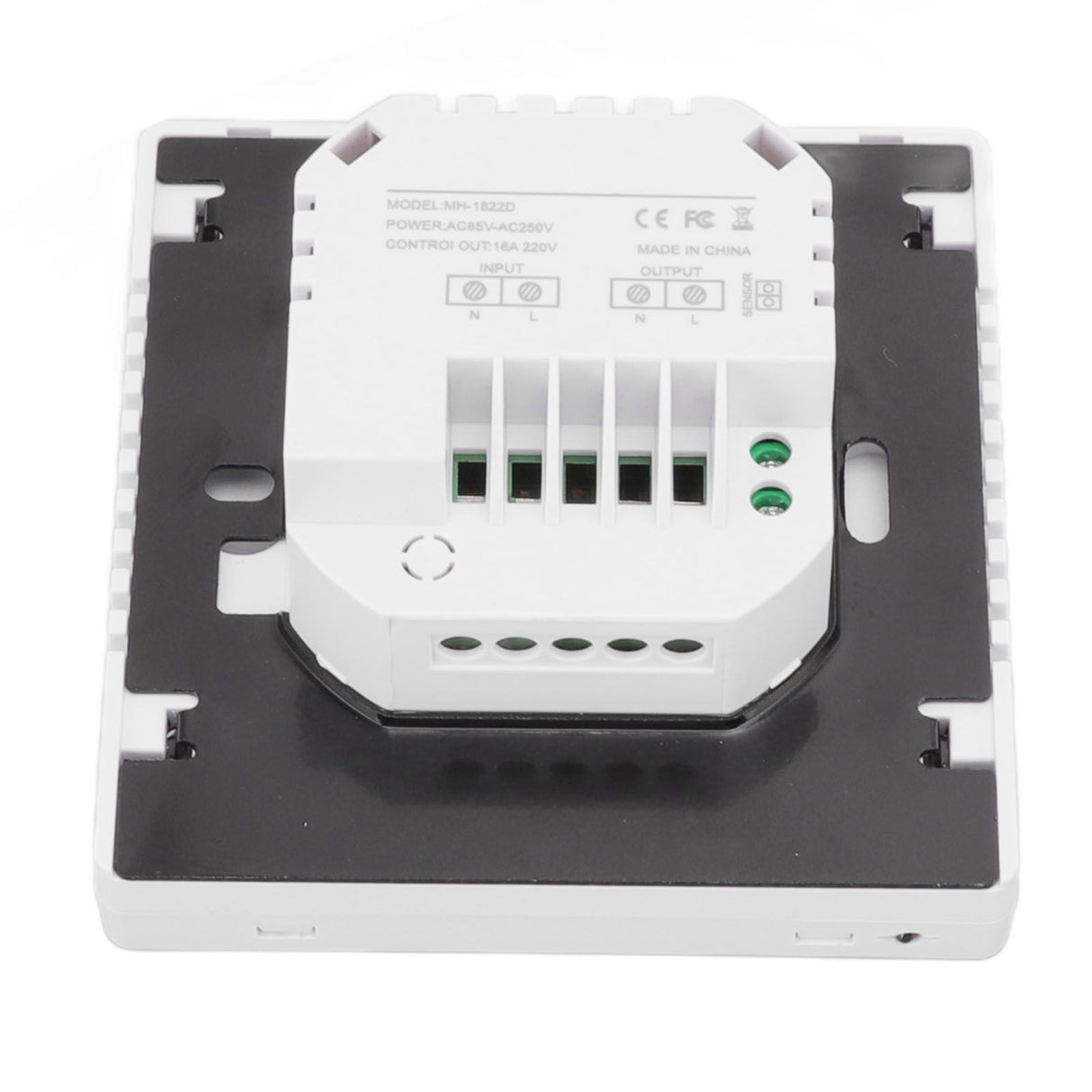 Smart Thermostat Backlit Touch Screen Dual Control Temperature Controller for Floor Heating High Power AC 85V‑240V White
