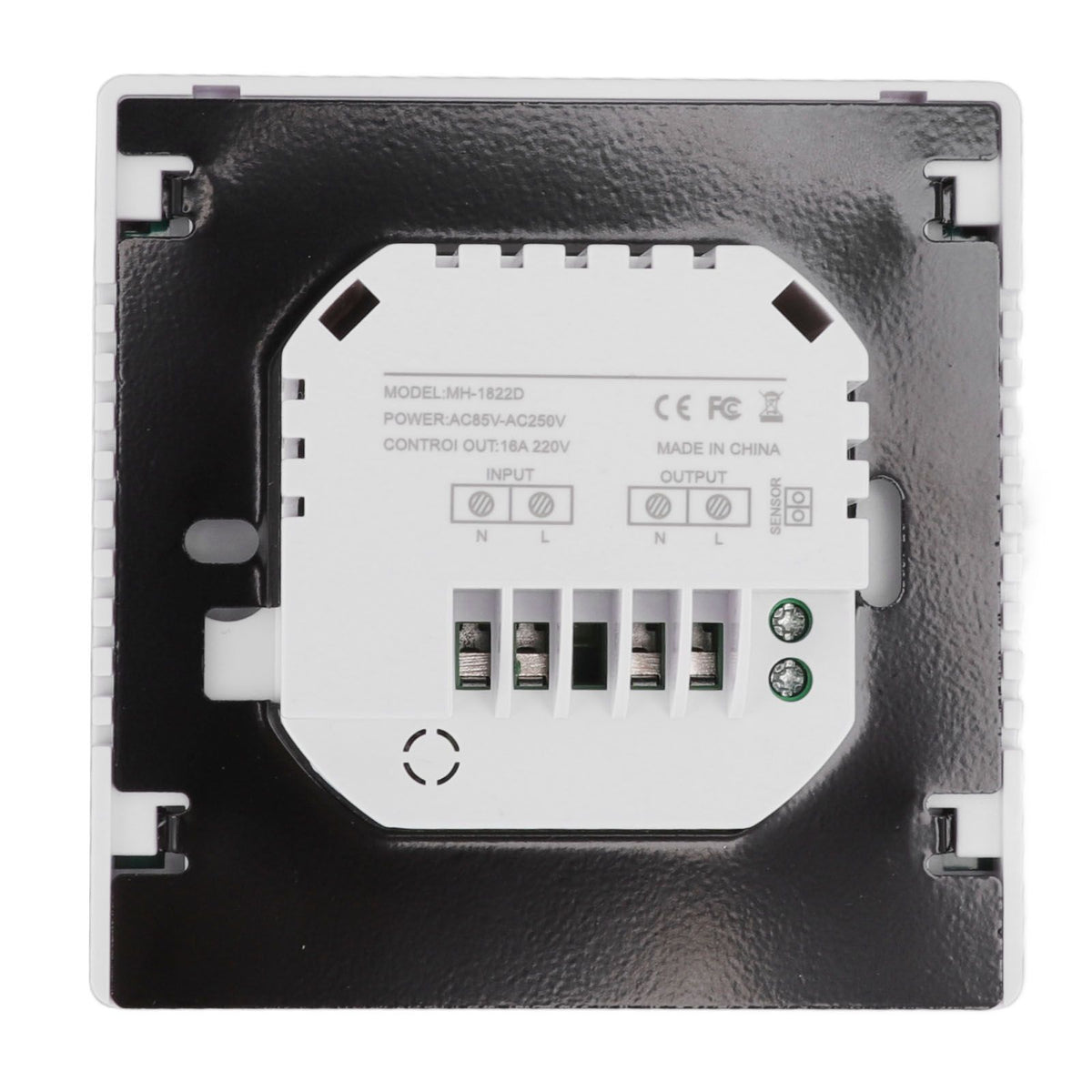 Smart Thermostat Backlit Touch Screen Dual Control Temperature Controller for Floor Heating High Power AC 85V‑240V White