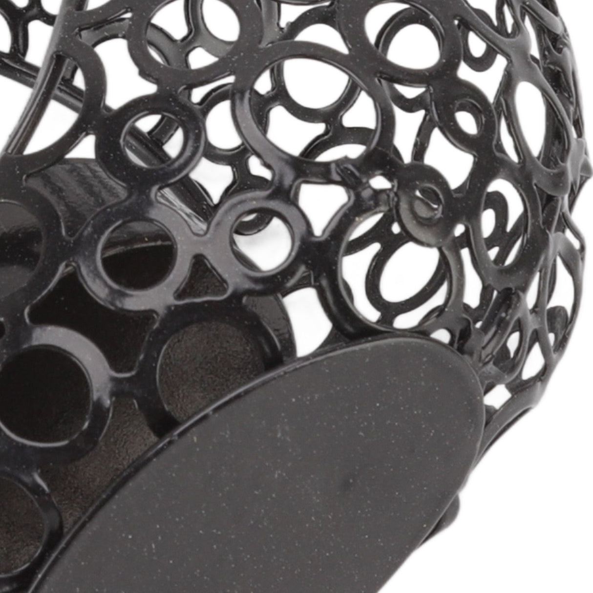 Romantic Moon Candlestick Iron Hollowed Candle Holder for Weddings Christmas Decoration Dining Coffee Table Black