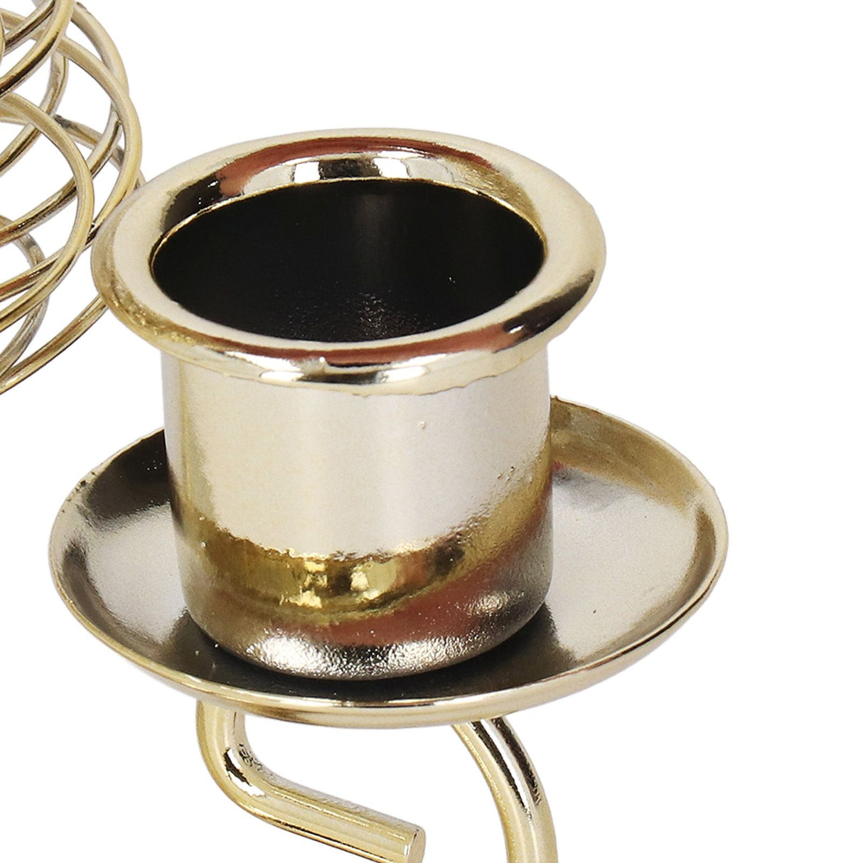 Candlestick Ornaments European Metal Christmas Tree Shape Wax Candle Holder Home Decoration Double Holder Gold