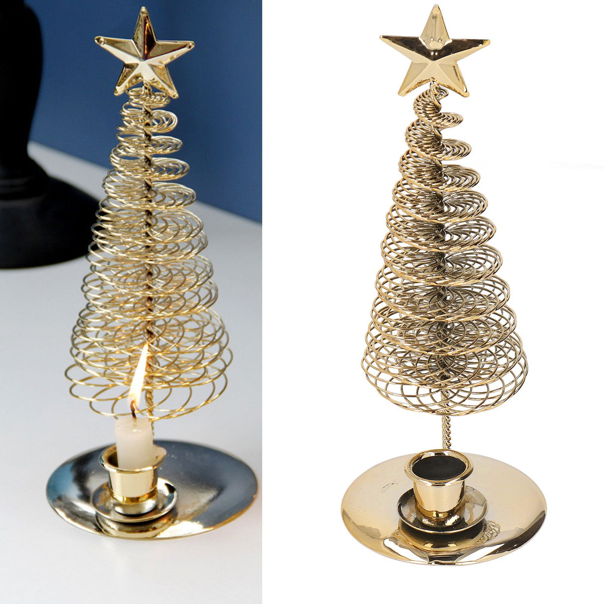 Metal Pine Tree Christmas Tree Tealight Candle Holder Candlestick Ornaments Arab Home Decoration