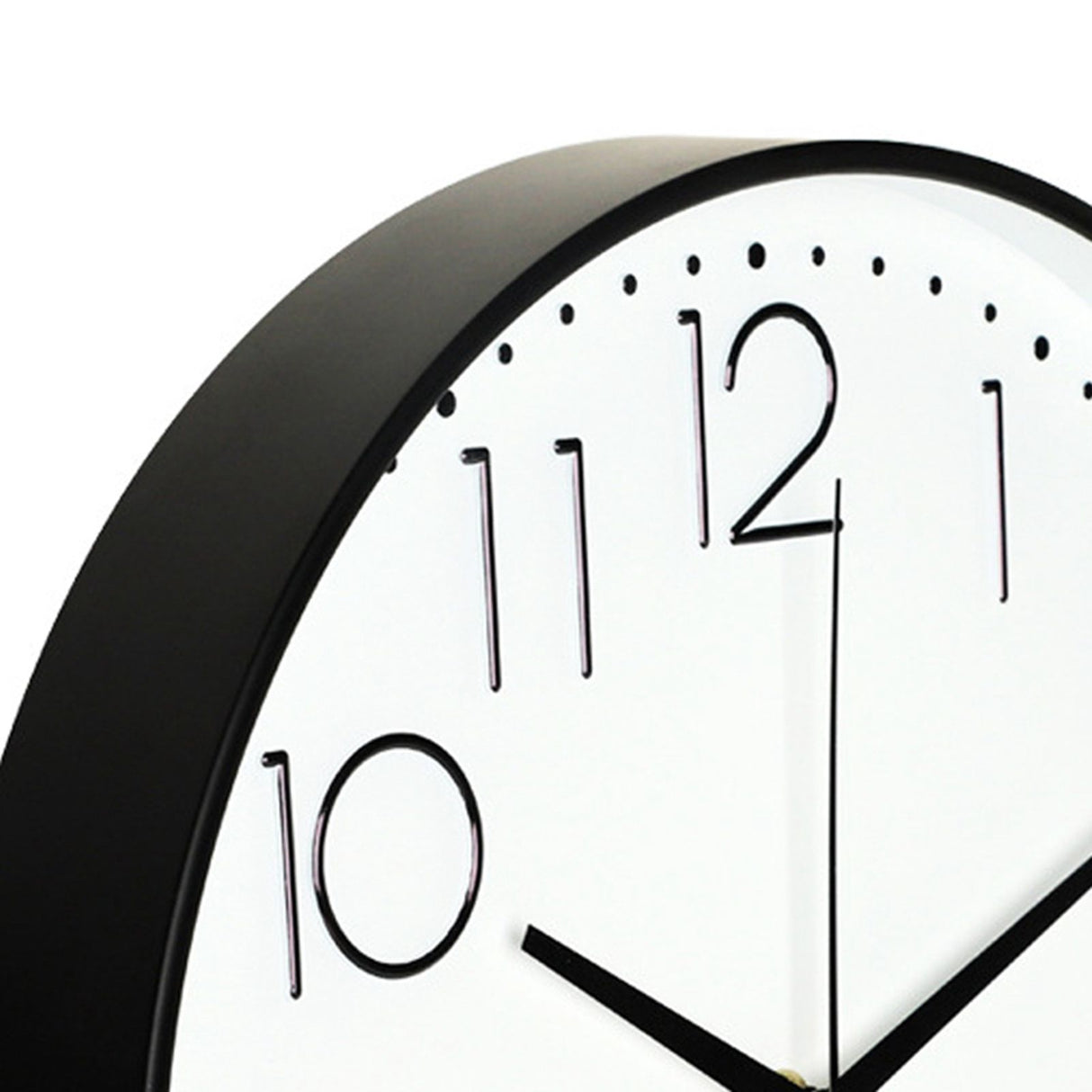 8 Inch Silent Wall Clock Non Ticking Decorative Easy to Read Round Wall Clock for Home Livingroom Black Frame White Bootom Black Word