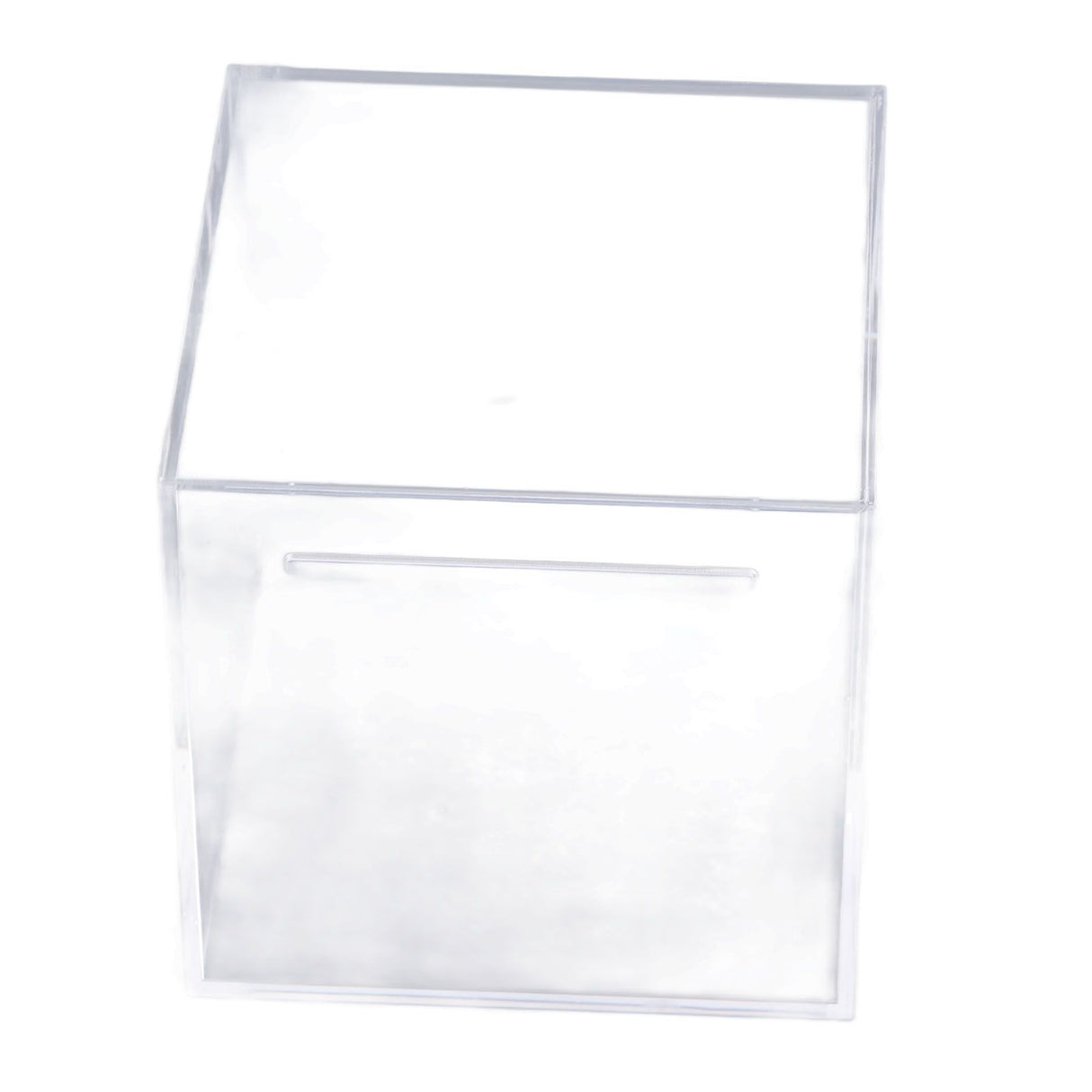 12cm Piggy Bank Acrylic Clear Dustproof Cube Money Boxes Storage Money Saving Box