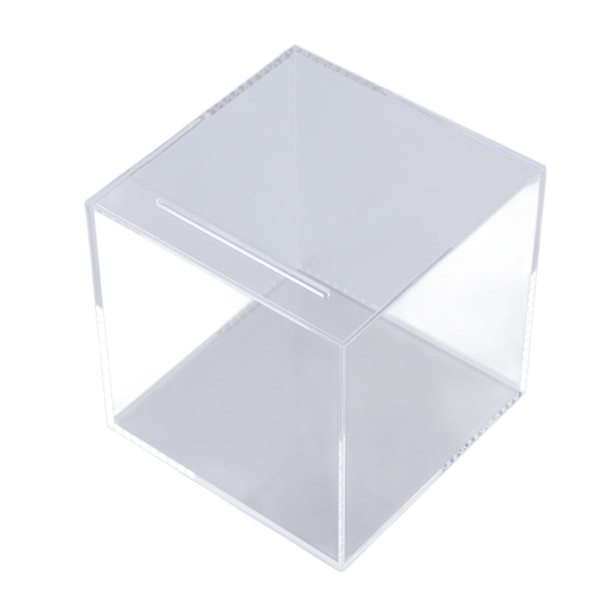 12cm Piggy Bank Acrylic Clear Dustproof Cube Money Boxes Storage Money Saving Box