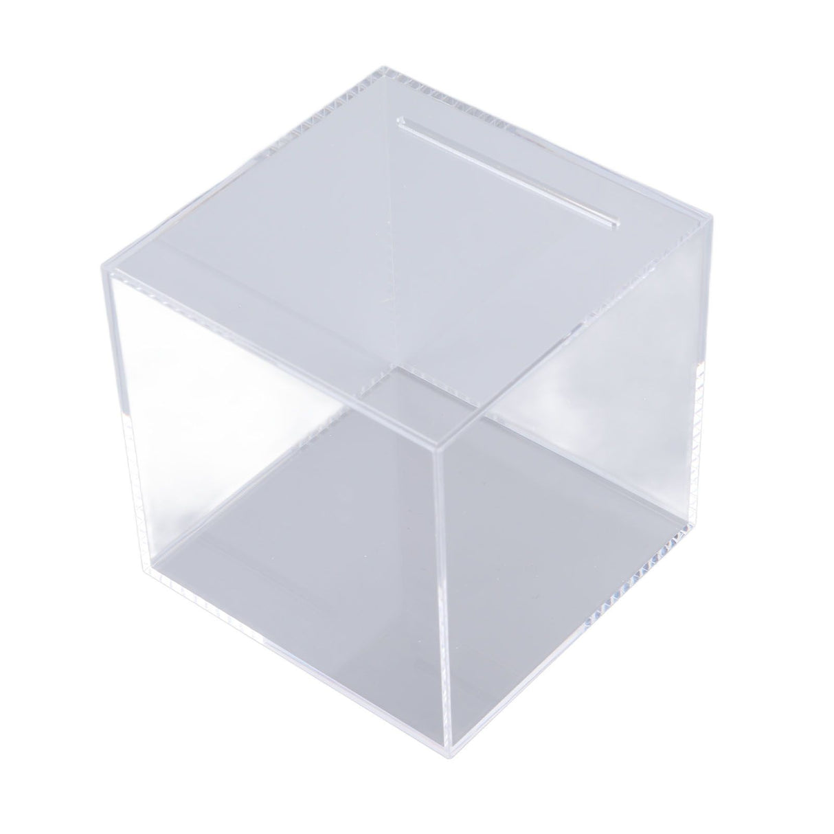 12cm Piggy Bank Acrylic Clear Dustproof Cube Money Boxes Storage Money Saving Box