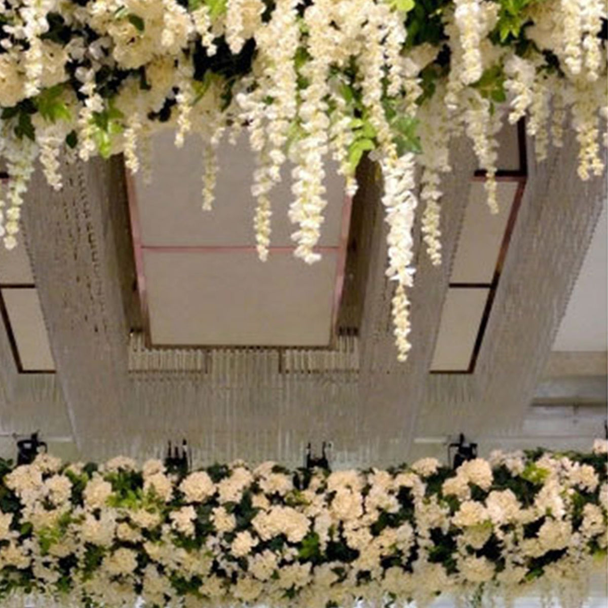 12 Pcs Artificial Wisteria Pure White Exquisite Simulated Wisteria Decoration for Weddings Outdoor Ceremonies
