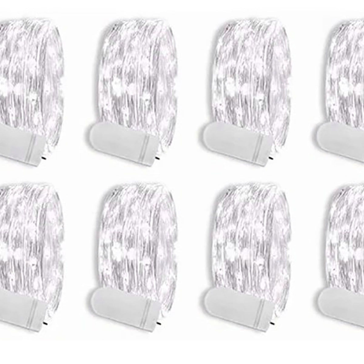 12PCS 0.03W Button String Lights Cold White Light 20 LED 3V Flexible IP65 Waterproof for Wedding Party Bedroom