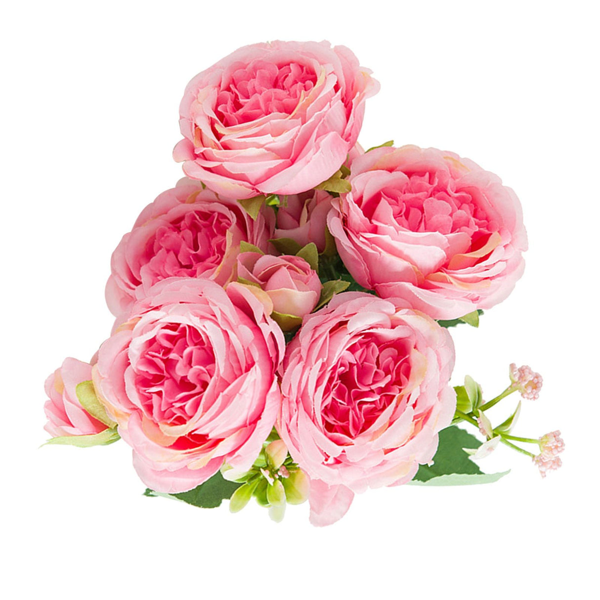 2 Bunches Artificial Peonies Romantic Vivid 6cm Diameter Attractive Decorative Light Weight Faux Peonies Decoration Pink