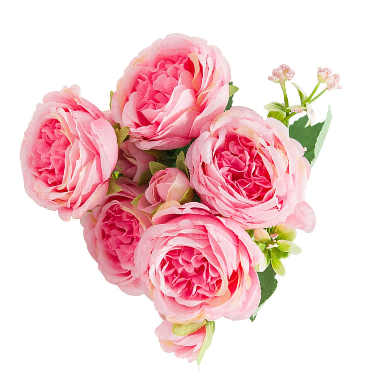 2 Bunches Artificial Peonies Romantic Vivid 6cm Diameter Attractive Decorative Light Weight Faux Peonies Decoration Pink