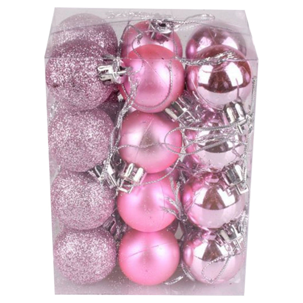 72Pcs Christmas Balls Hanging Decorative Christmas Tree Balls for Christmas Weddings Engagements Anniversaries Parties Pink
