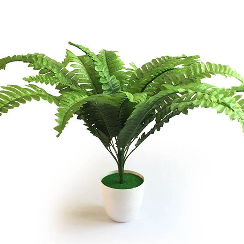 2Pcs 18 Heads Artificial Persian Leaves Artificial Shrubs Leaves Simulation Greenery Bushes for Home Garden Office Verandah Wedding