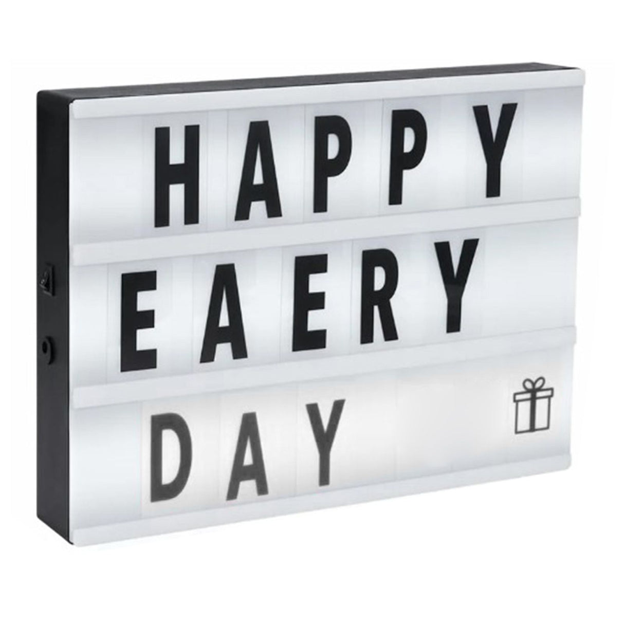 Cinema Light Box with Letters DIY Warm Light Up Letter Box with 96 Lettering Sticker for Room Decoration