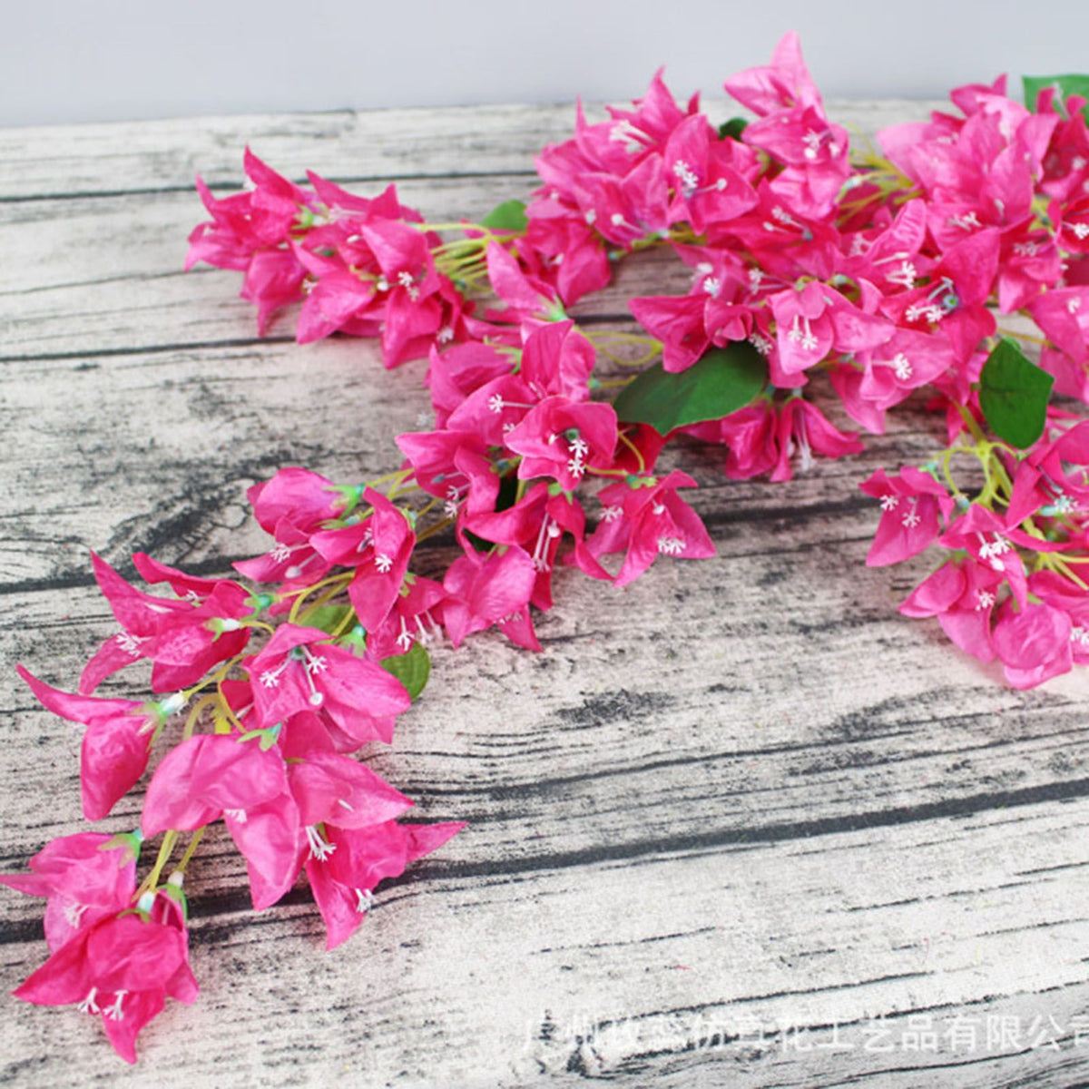 120cm Artificial Silk Bougainvillea Branches Faux Rose Red Bougainvillea with Iron Wire Stems for Wedding Decoration