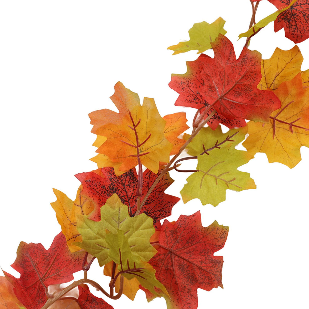 Maple Leaf Fall Garland Vivid Artificial Autumn Foliage Hanging Vine Garland for Thanksgiving Home Decoration
