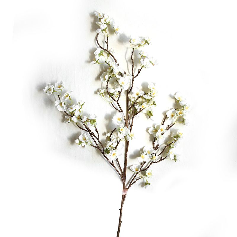 Artificial Cherry Blossom 4 Branches Decorative Lifelike Cherry Blossom Branches Decor 97cm White