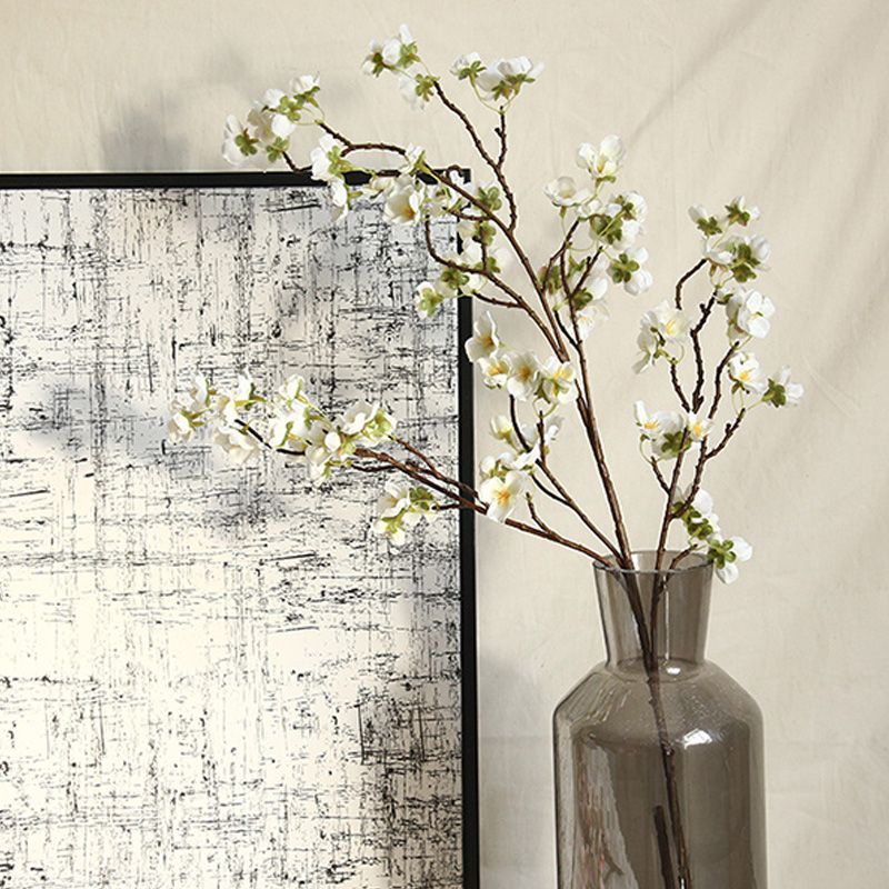 Artificial Cherry Blossom 4 Branches Decorative Lifelike Cherry Blossom Branches Decor 97cm White