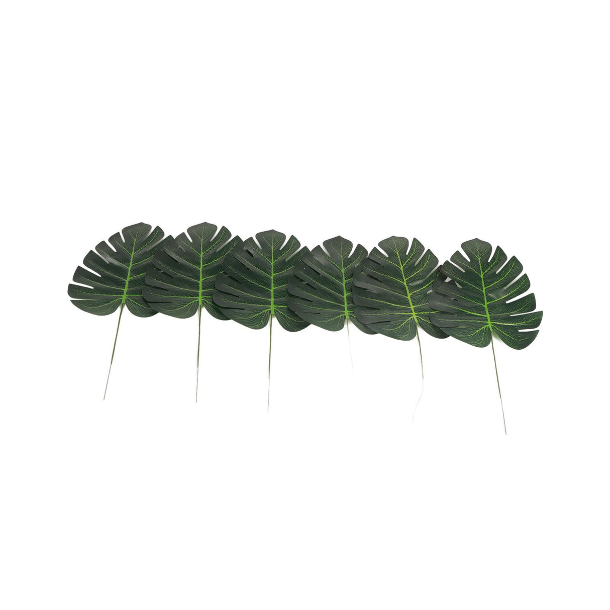 70pcs Simulated Palm Leaves Decorative Practical 10 Kinds Fake Faux Jungle Leaf Set for Home