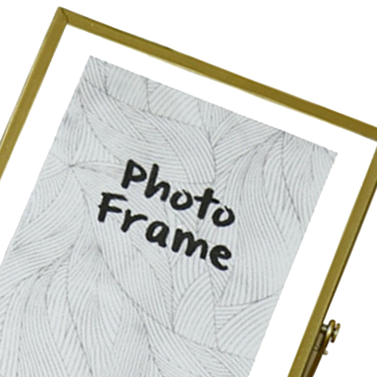 Photo Frame Nordic Style Geometric Metal Wrapping Edges Iron Art Desk Picture Frame for Living Room Office Study 4 Inch