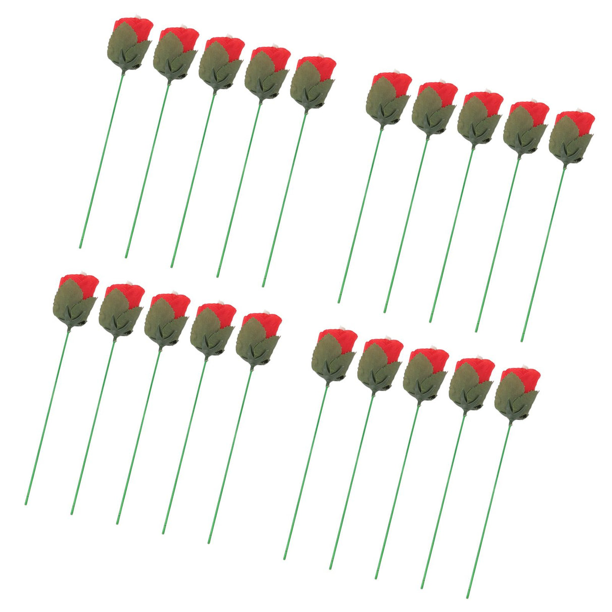 20 Pcs Flame Appearing Rose Exquisite Flower Rose Tricks Toys Professional Magician Props for Parties Performances