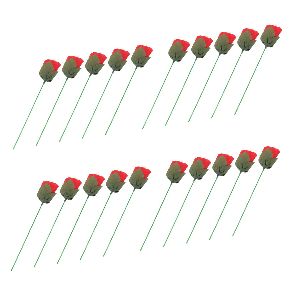 20 Pcs Flame Appearing Rose Exquisite Flower Rose Tricks Toys Professional Magician Props for Parties Performances