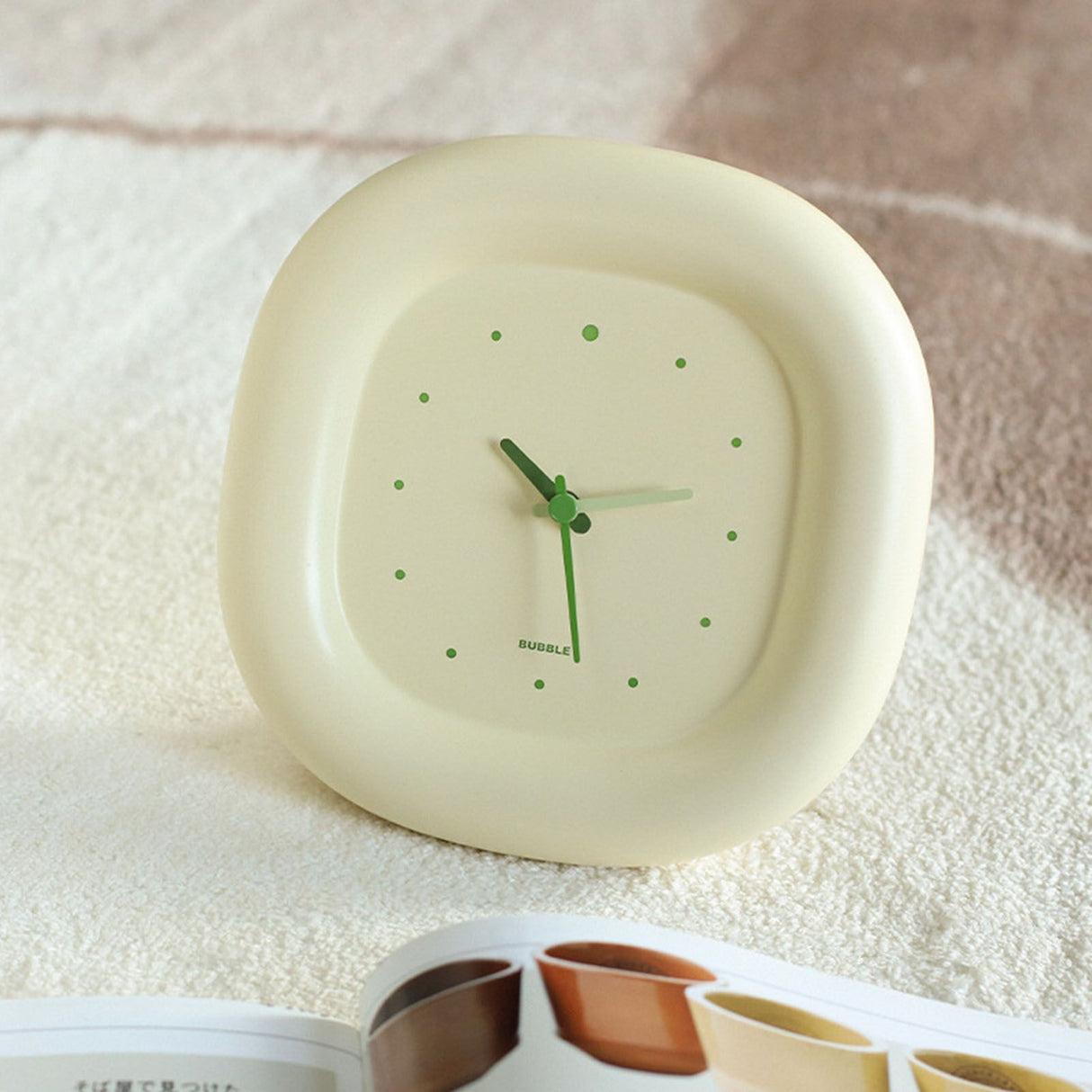 Cute Wall Clock Simple Lovely Vivid Colors Strong ABS Multifunction Kids Wall Clockfor Bedroom Office Indoor