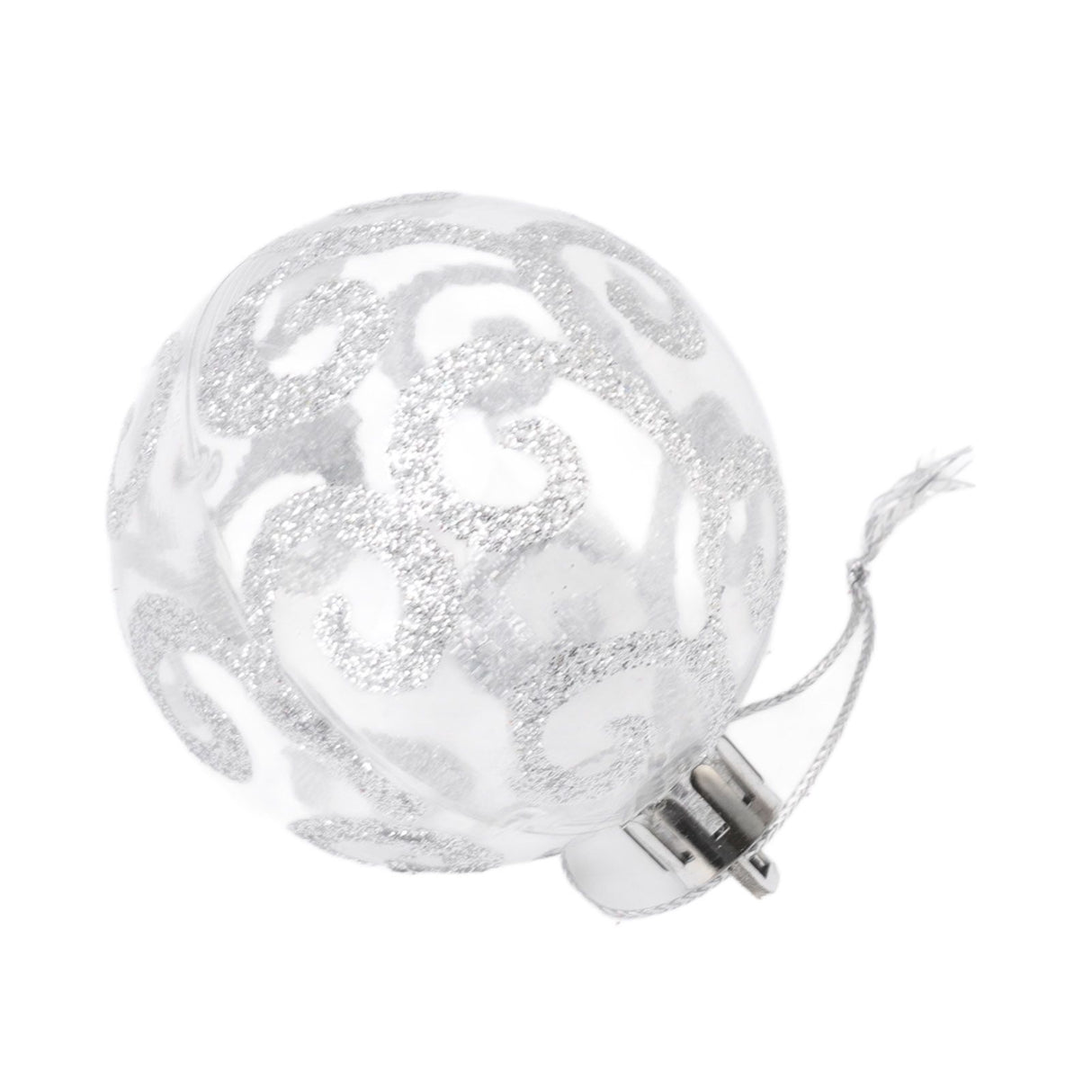 9Pcs Christmas Ball Ornaments Exquisite Plastic Shatterproof Hanging Christmas Tree Ornaments for Home Silver