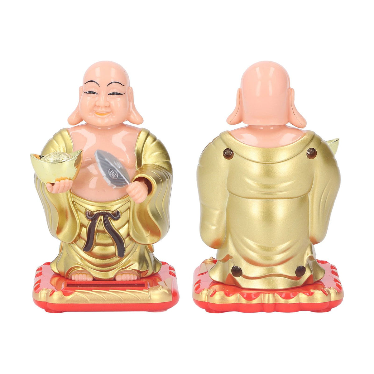 Standing Maitreya Buddha Solar Ornaments Light Energy Sensing Buddha Statue Decoration for Office Home Car Gift Small