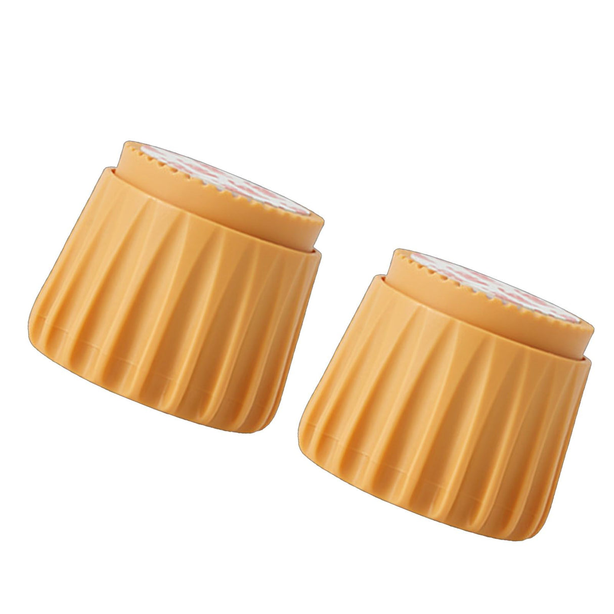 2Pcs Wall Bed Stopper Anti Collision ABS Punch Free Rotatable Mute Bed Anti Shake Tool for Home Yellow Small