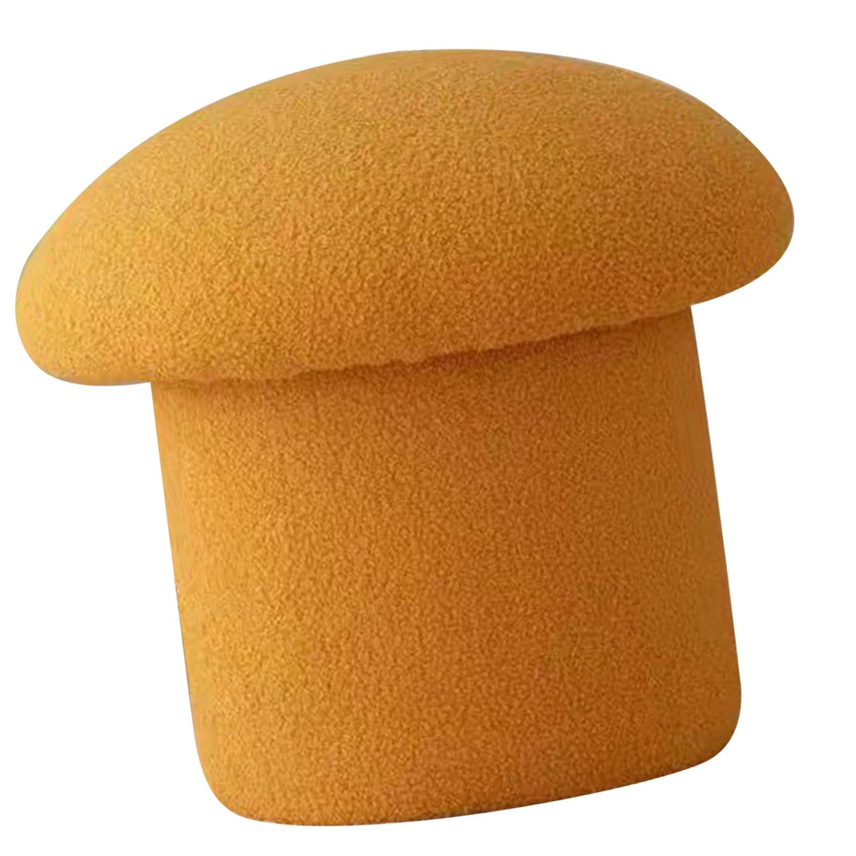 Sofa Bench Simple Modern Elastic Comfortable Soft Round Pine Wooden Foot Stool for Home Decoration Yellow