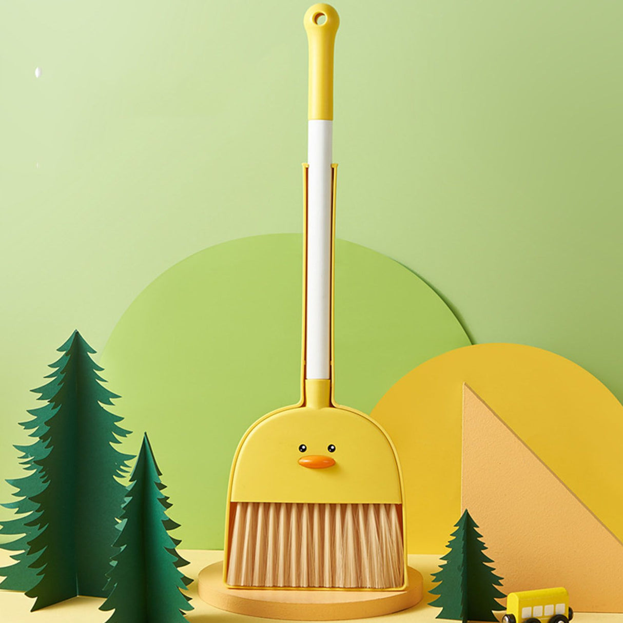 Kids Mini Broom Dustpan Set Children Cartoon Broom Cleaning Tool Home Baby Learn Sweeping Toys