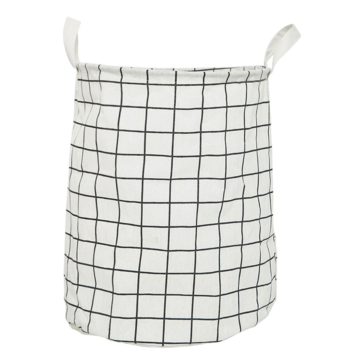 Foldable Dirty Clothes Basket Household Cotton Linen Dirty Laundry Basket Storage Basket Laundry Organizer White Squares