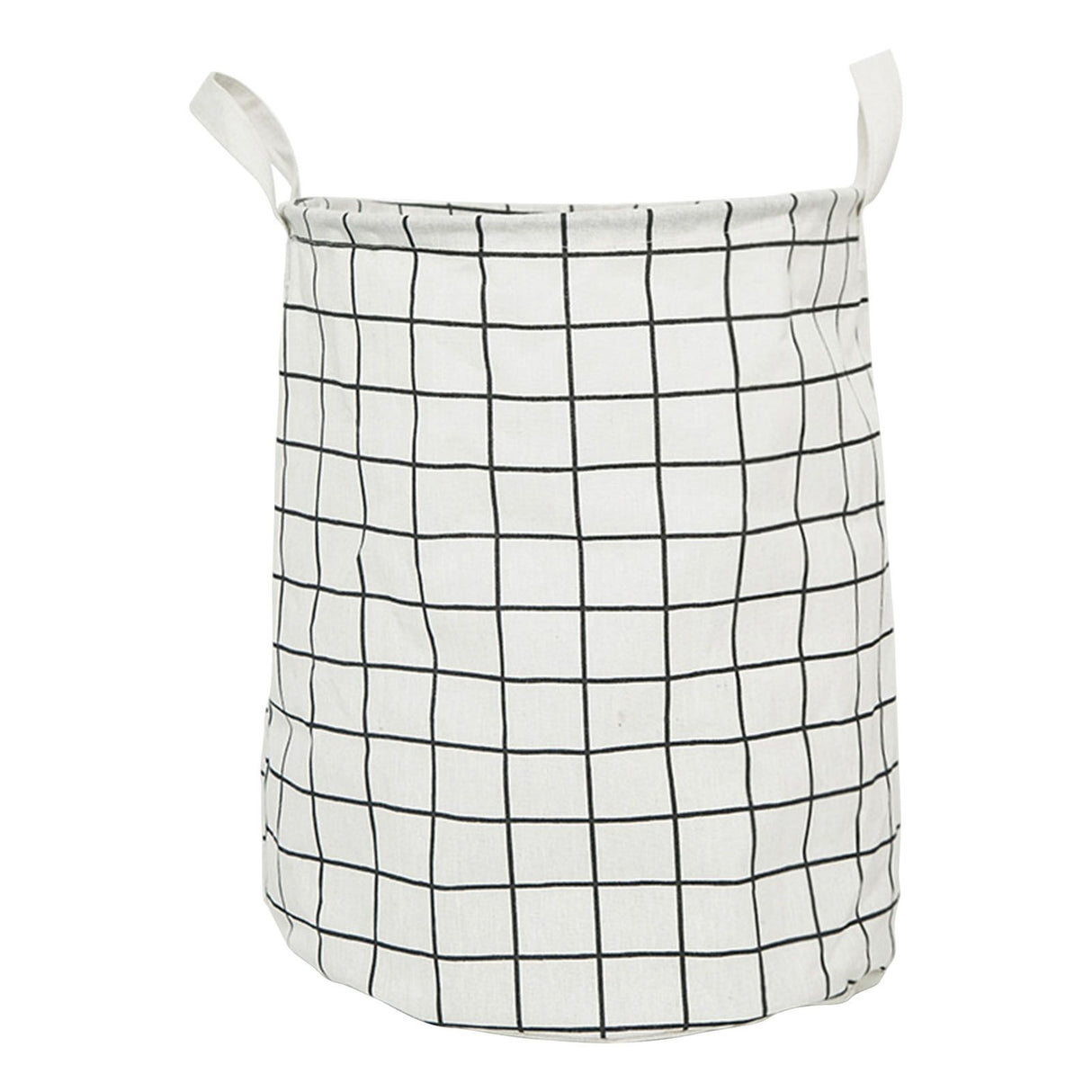 Foldable Dirty Clothes Basket Household Cotton Linen Dirty Laundry Basket Storage Basket Laundry Organizer White Squares