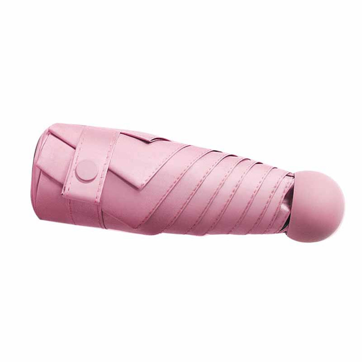 6 Ribs Folding Umbrella Five Fold UV Proof Sunscreen Capsule Umbrella for Sunny Rainy Days Pink with Storage Box