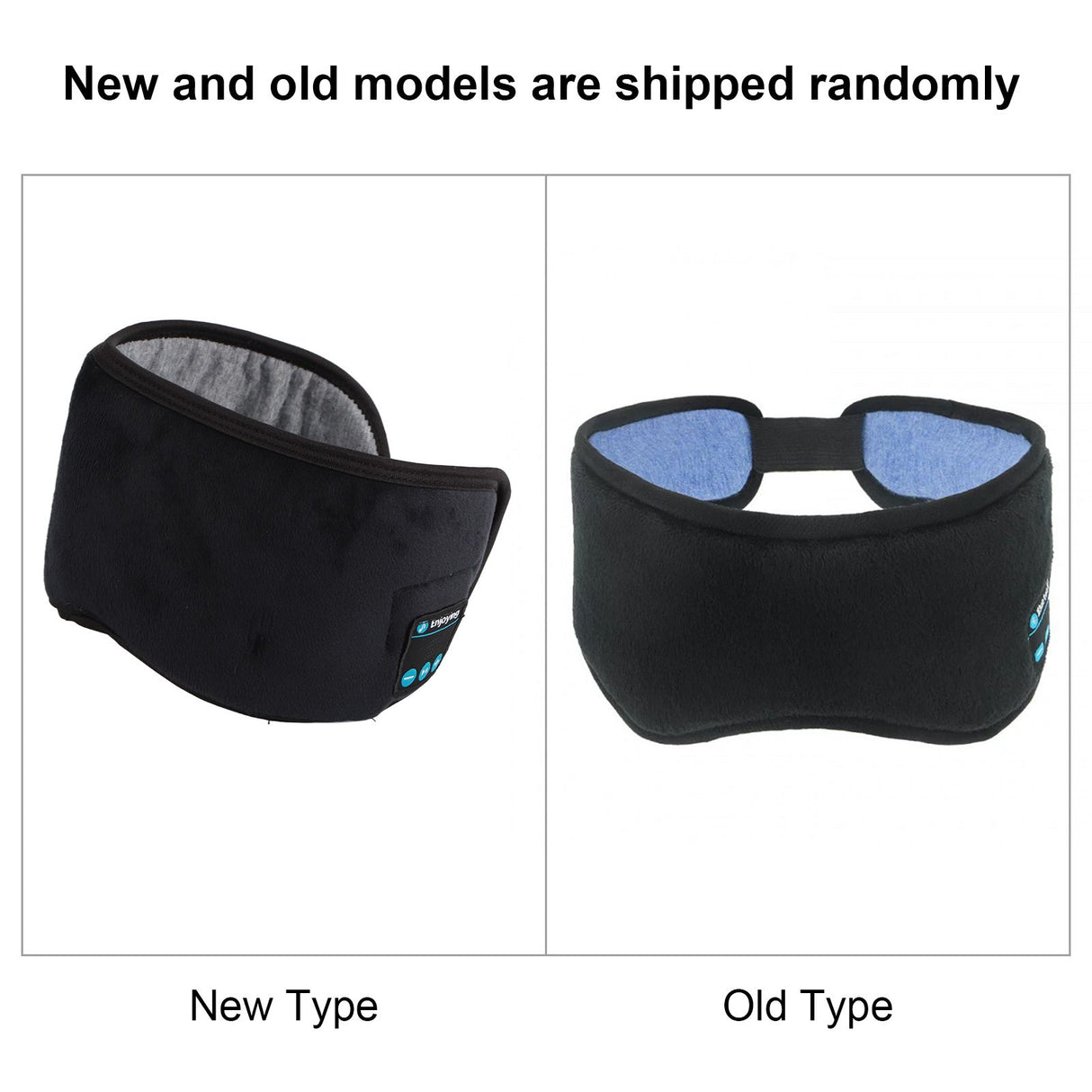 Smart Eye Mask Wireless Bluetooth 5.0 Music Communication Light Shading for Sleep Black